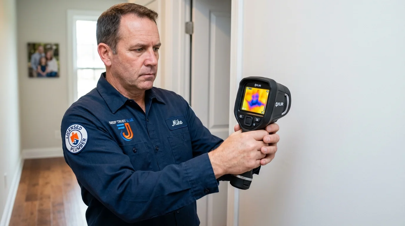 Thermal imaging leak detection by Johns Plumbing LLC in Scott